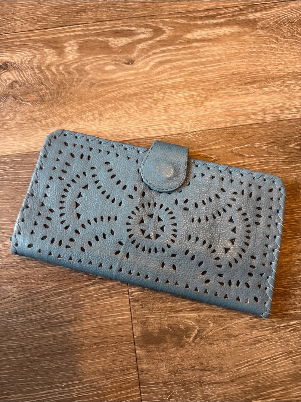 Cleobella Mexicana Leather Wallet 
- Blue